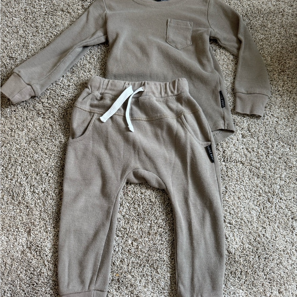 Little Bipsy Tan Matching Sweatpants and Joggers Set